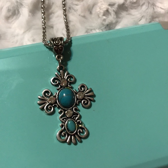 jeep girl glam Jewelry - Silvertone cross necklace jeep girl glam Jewelry - Silvertone cross necklace